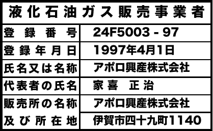 液化石油ガス販売事業者